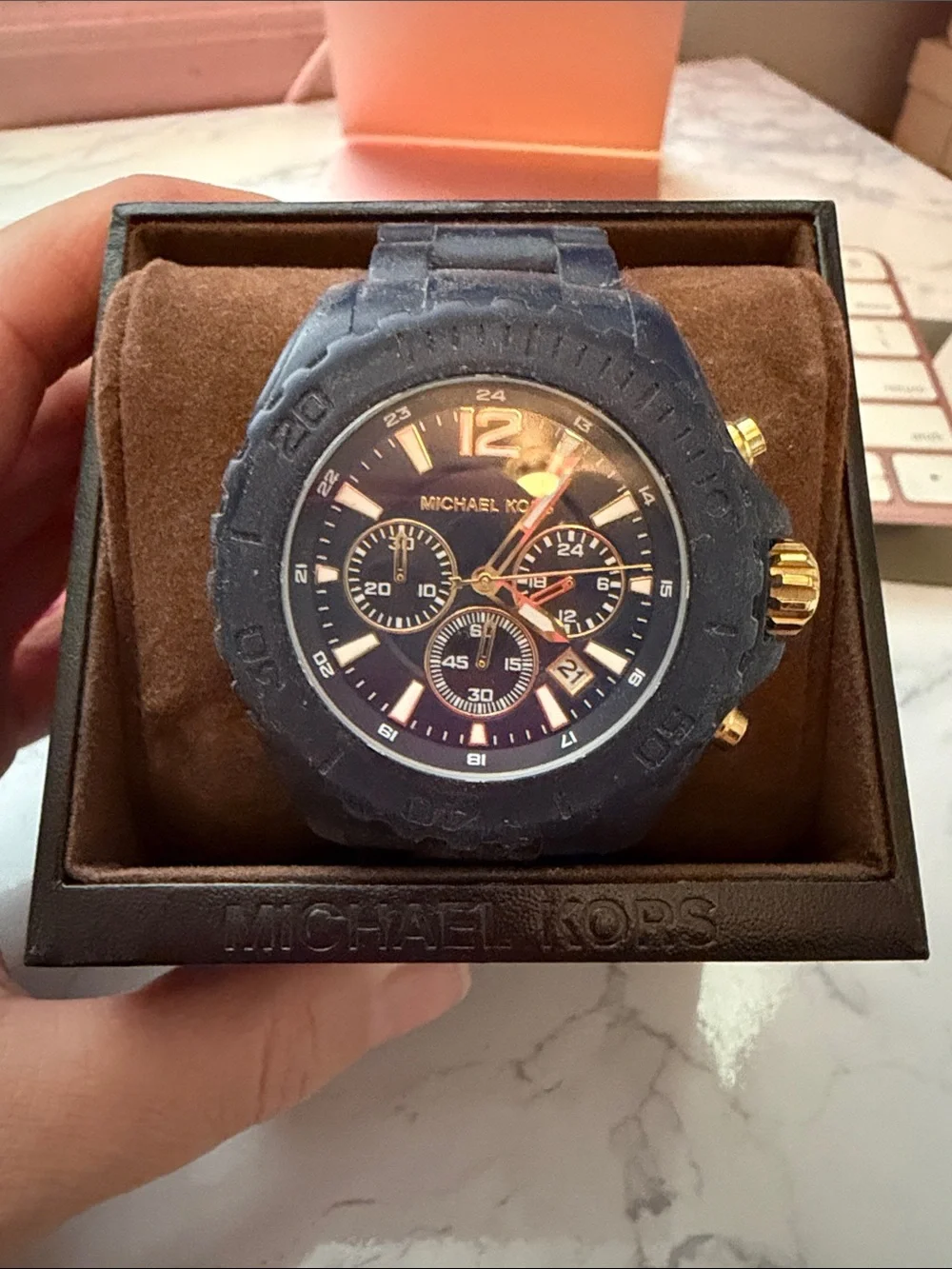 Michael Kors Navy silicone watch